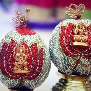 Lakshmi-Ganapathi Wedding Decorative Coconut